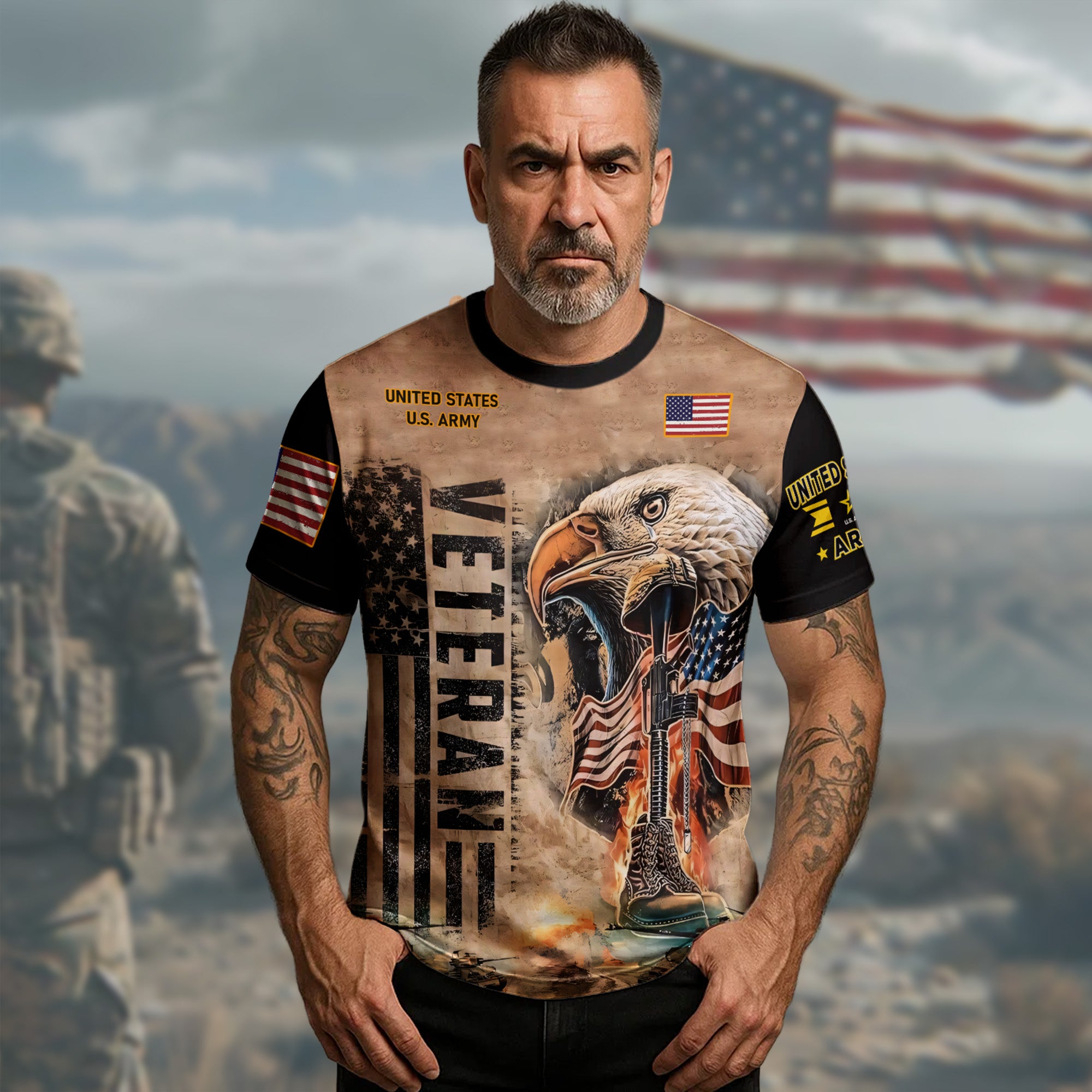 Veteran Honor the Fallen All-over Print T-Shirt