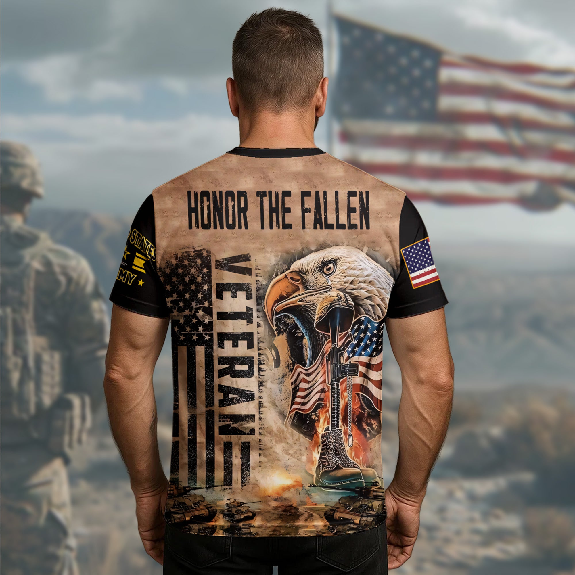 Veteran Honor the Fallen All-over Print T-Shirt