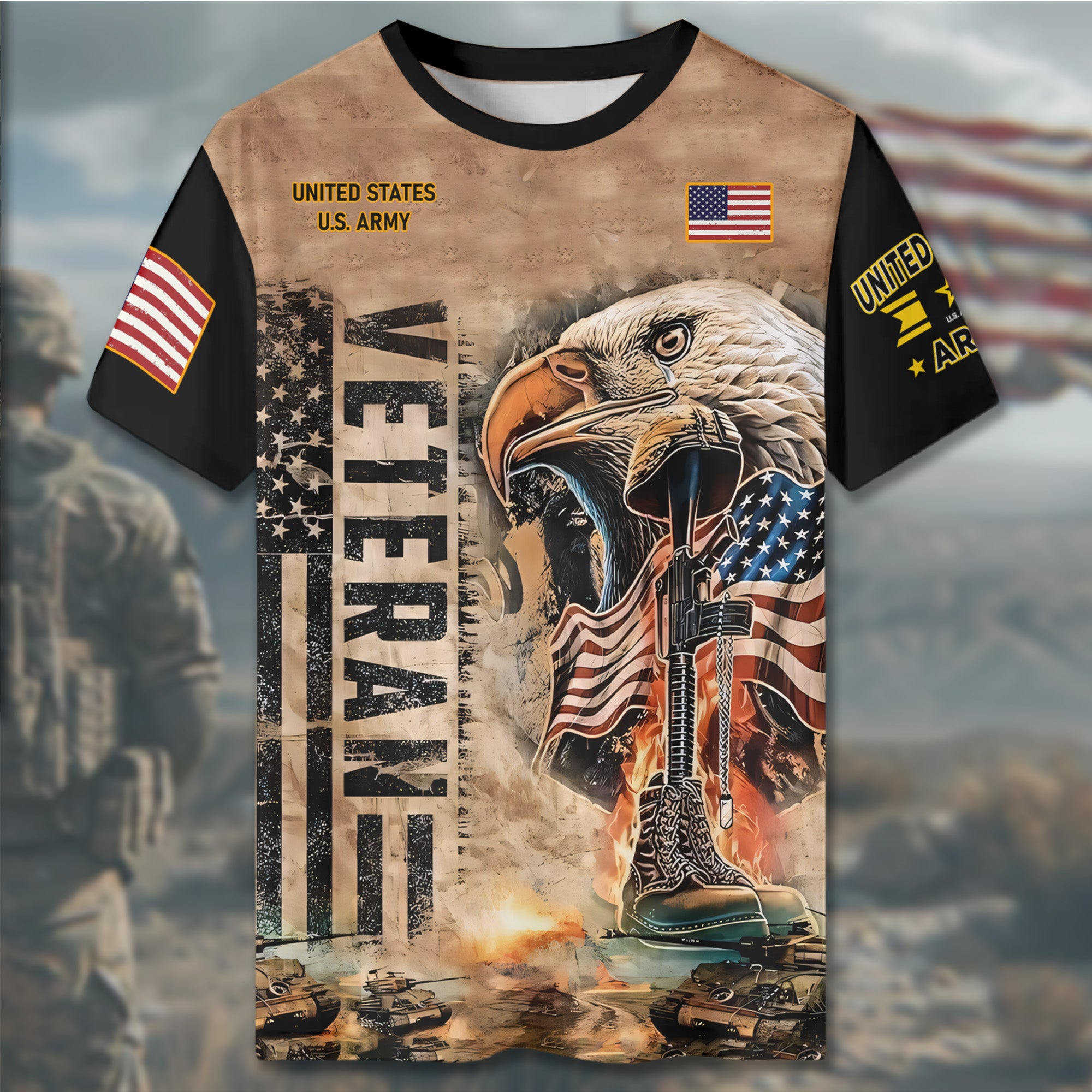 Veteran Honor the Fallen All-over Print T-Shirt