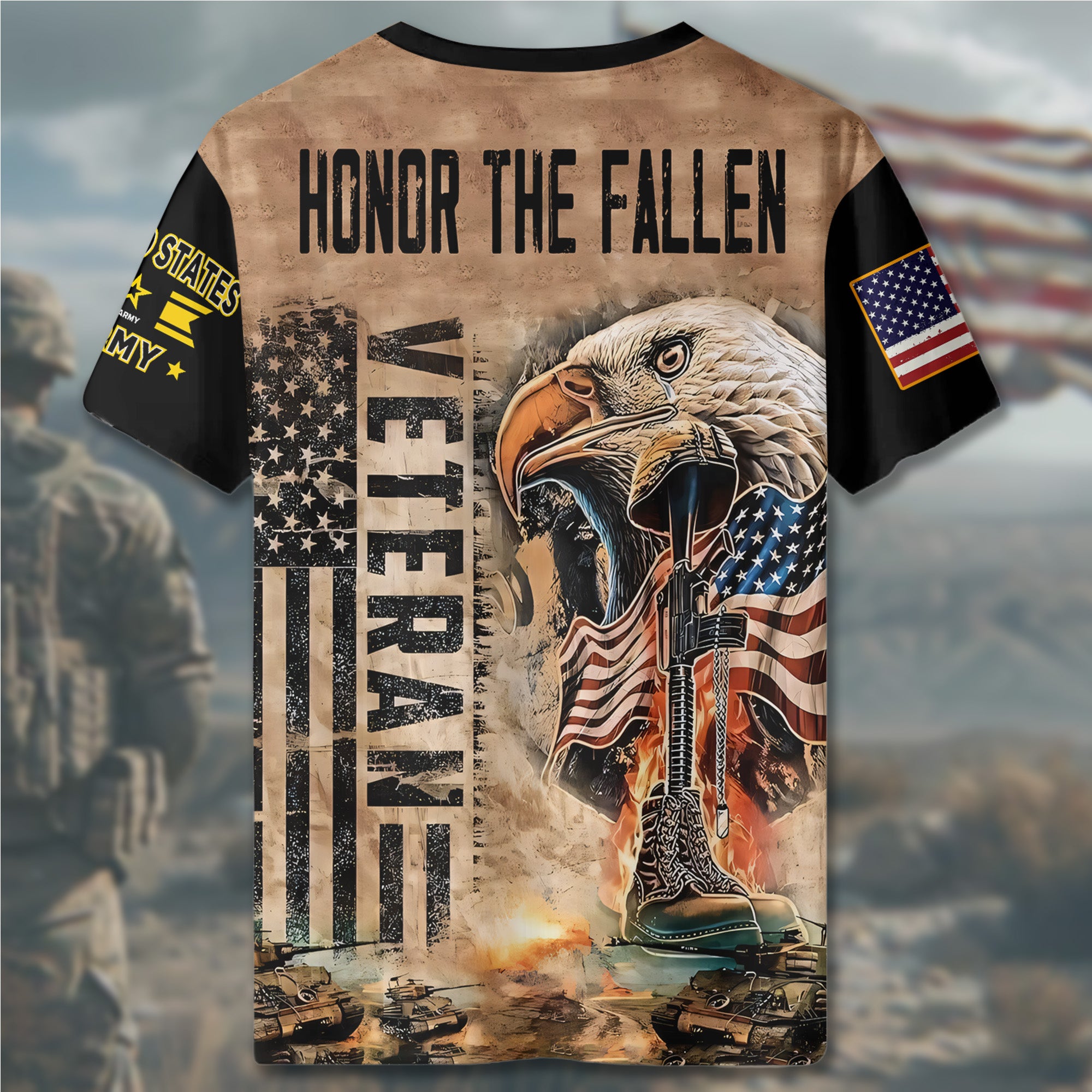 Veteran Honor the Fallen All-over Print T-Shirt