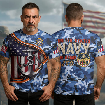 United States Navy 250th All-over Print T-Shirt