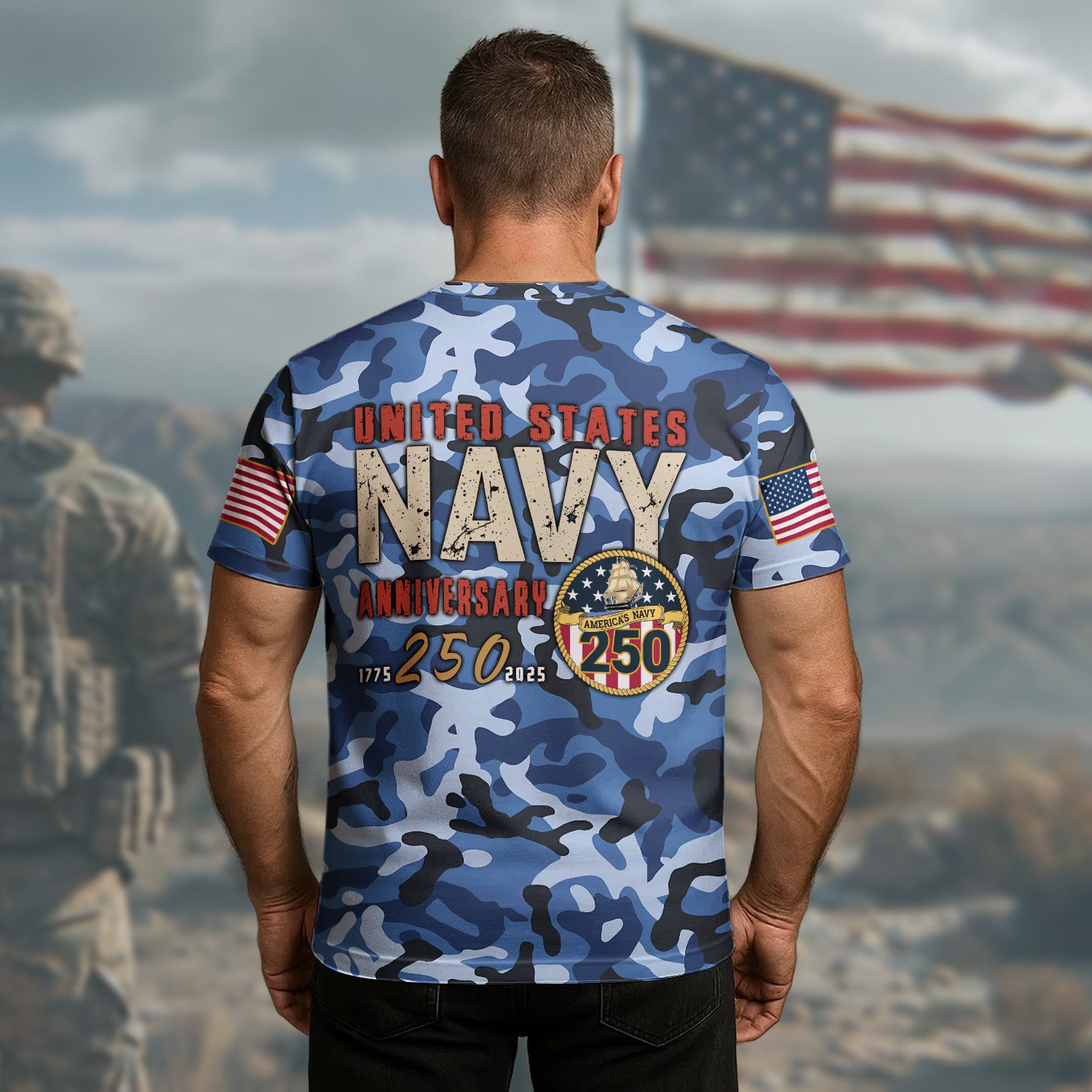 United States Navy 250th All-over Print T-Shirt