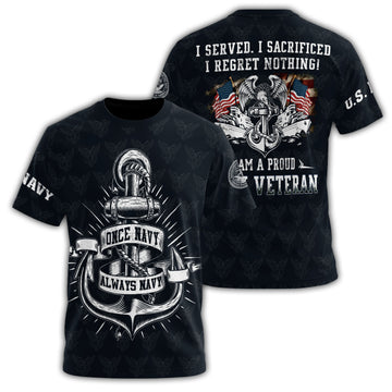 Once Navy Always Navy I All-over Print T-Shirt