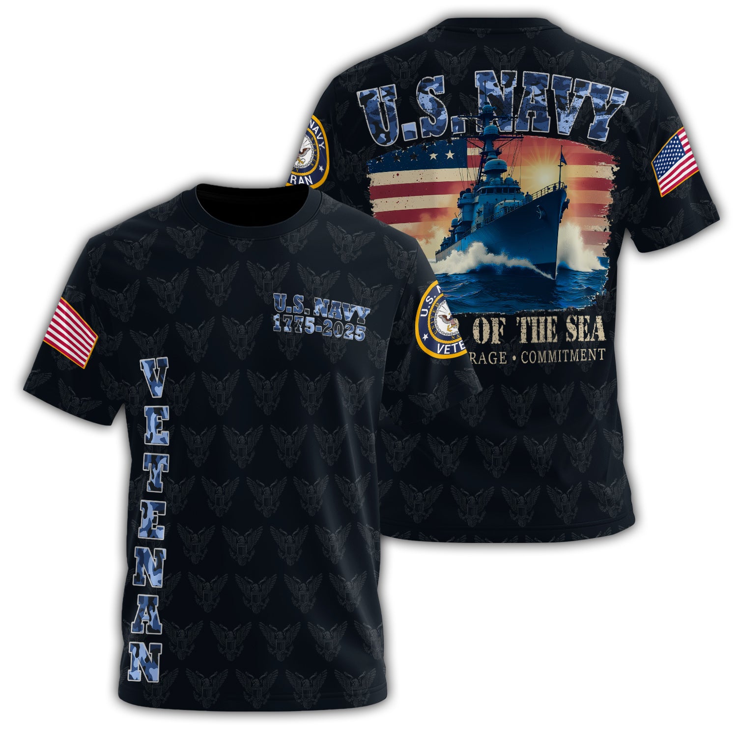 U.S. Navy Power of the Sea All-over Print T-Shirt