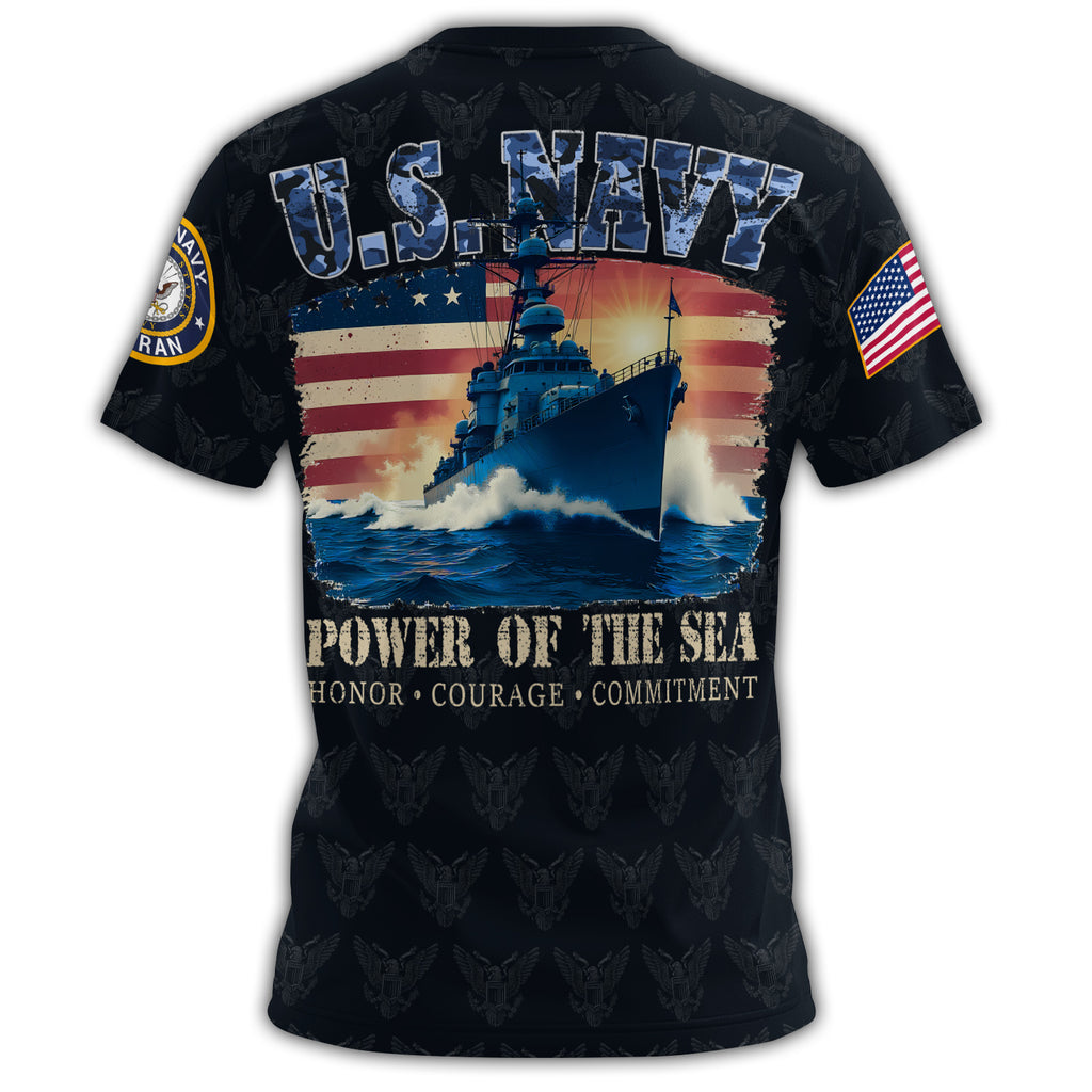 U.S. Navy Power of the Sea All-over Print T-Shirt