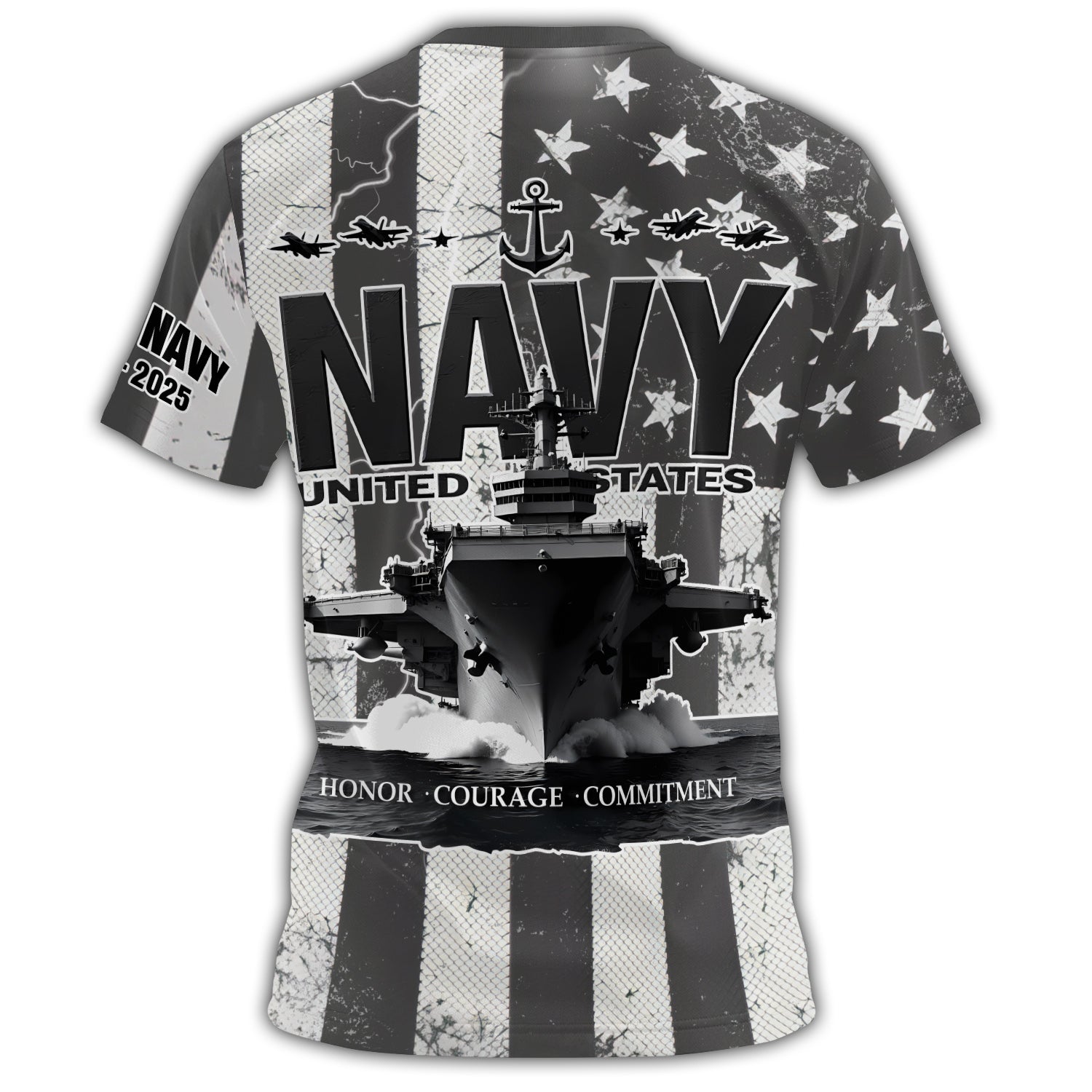 U.S. Navy Veteran Proudly All-over Print T-Shirt