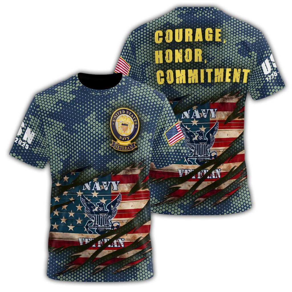 U.S. Navy Veteran Defender All-over Print T-Shirt