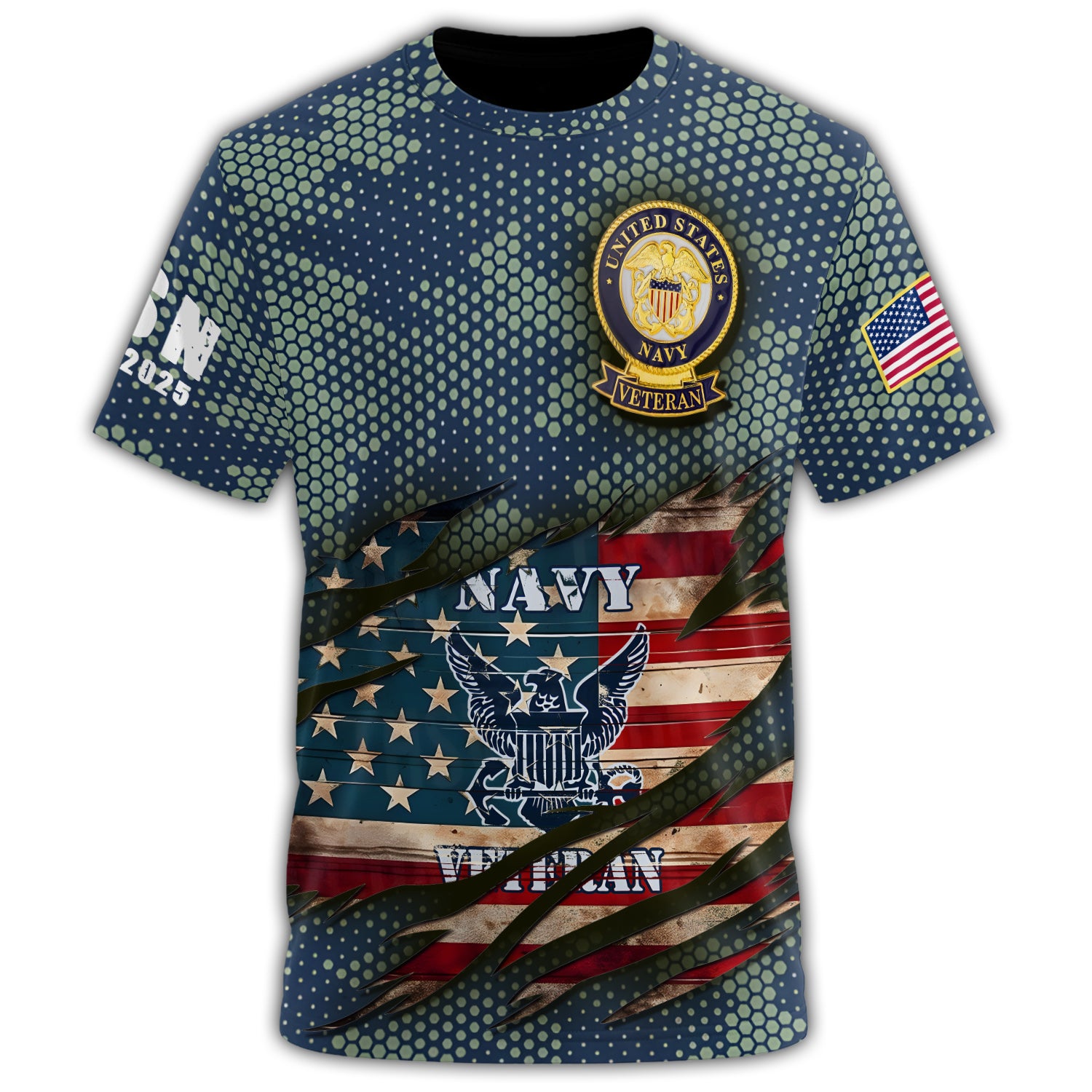 U.S. Navy Veteran Defender All-over Print T-Shirt Secondary image