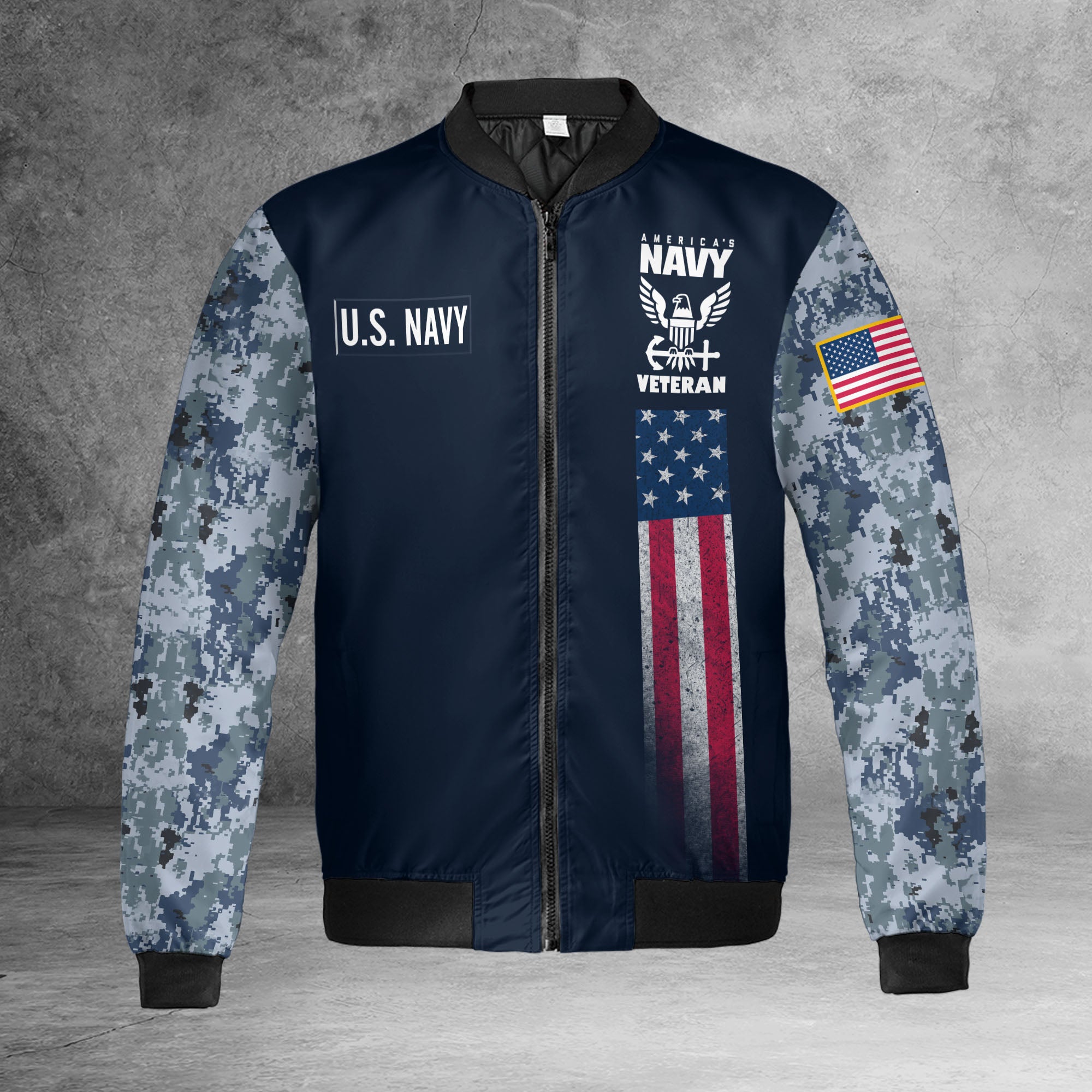 U.S. Navy Strength All-over Print Bomber Jacket