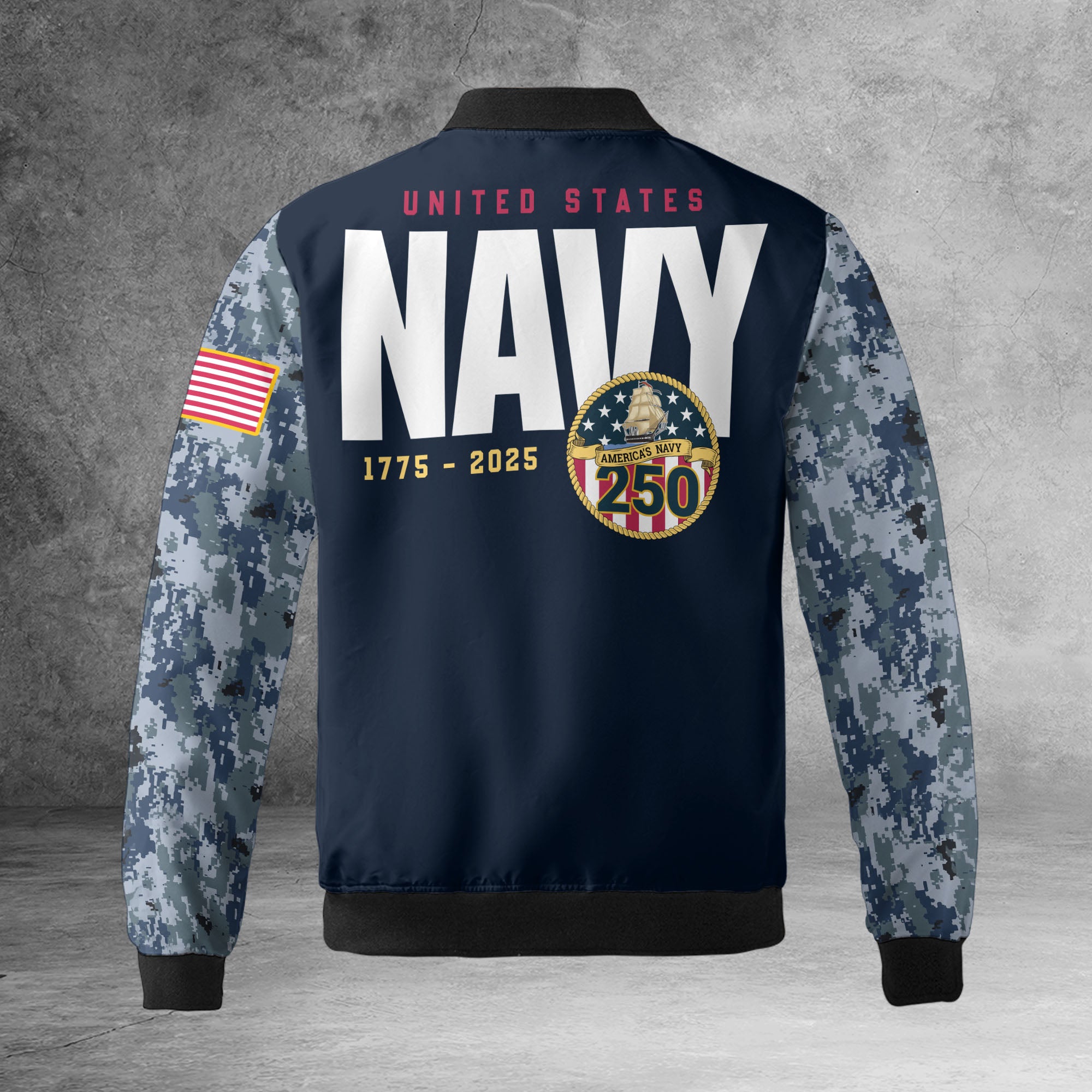 U.S. Navy Strength All-over Print Bomber Jacket