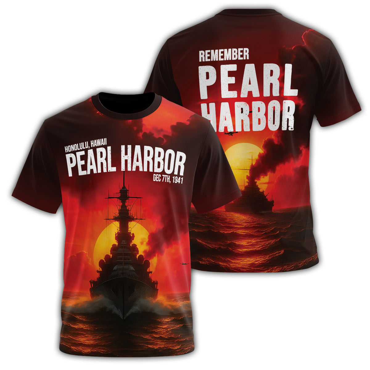 Honoring the Legacy of Pearl Harbor All-over Print T-Shirt Main image
