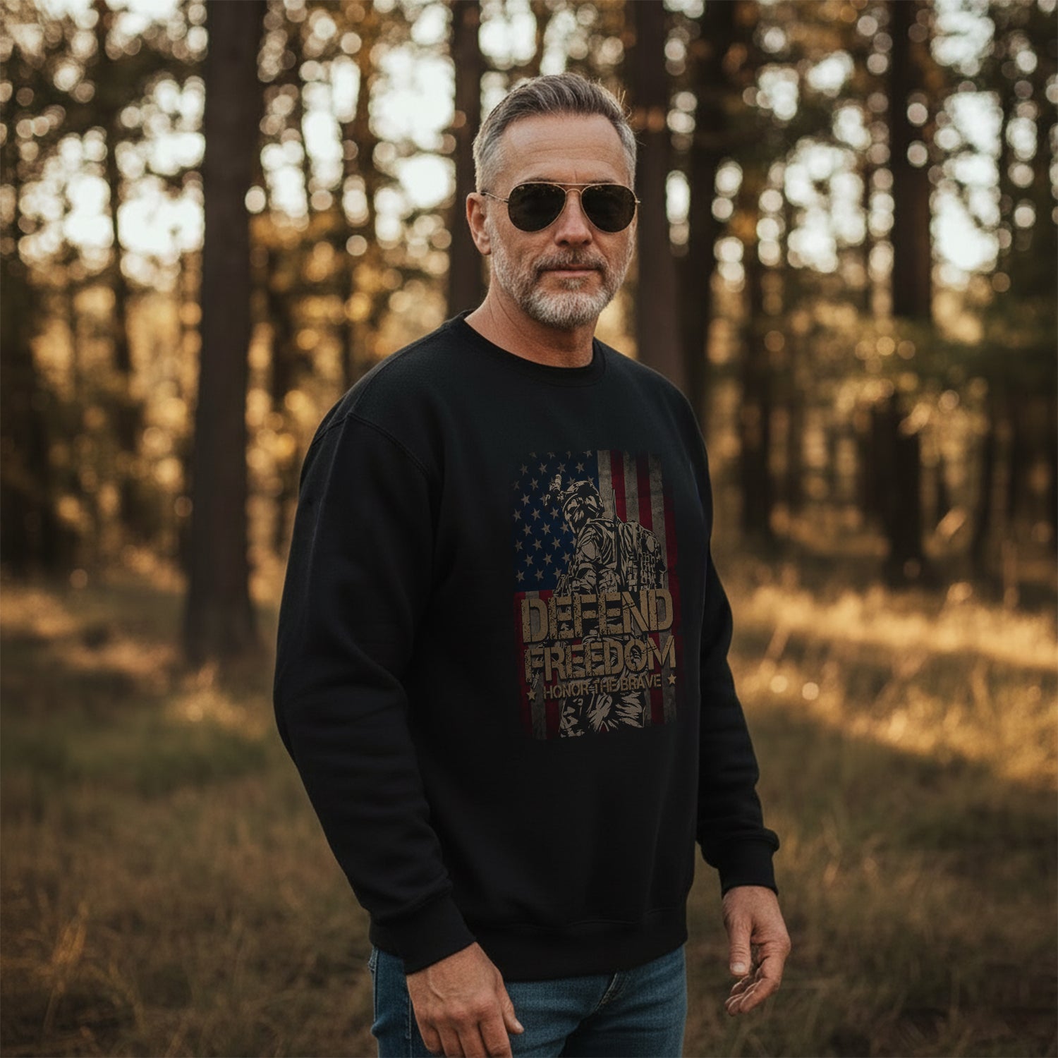 Defend Freedom Honor the Brave US Sweatshirt