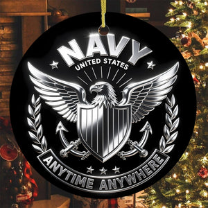 U.S. Navy Anytime Anywhere Veteran Ornament