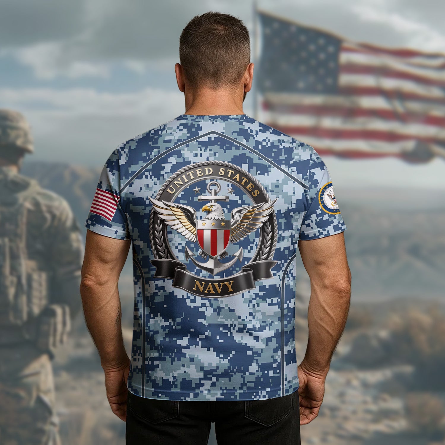United States Navy Military All-over Print T-Shirt