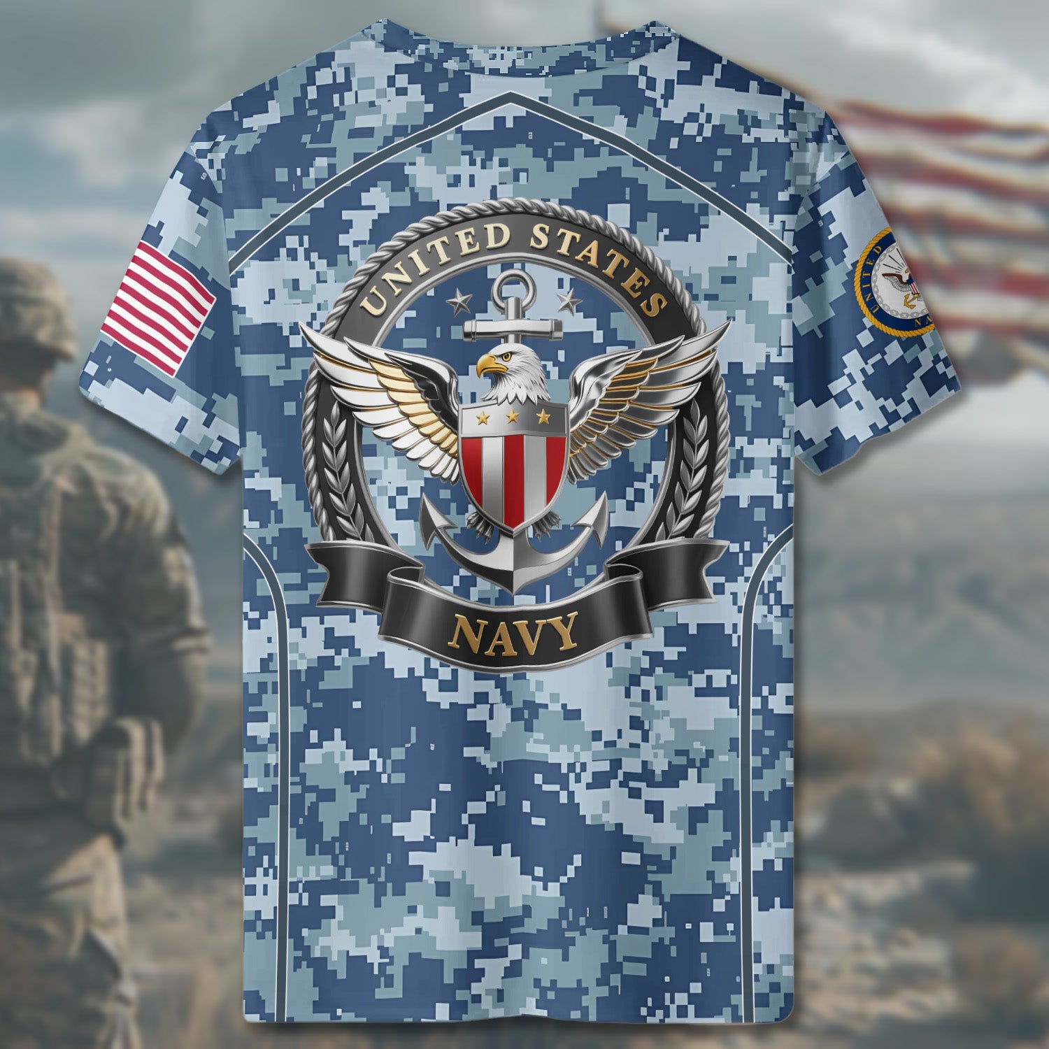 United States Navy Military All-over Print T-Shirt