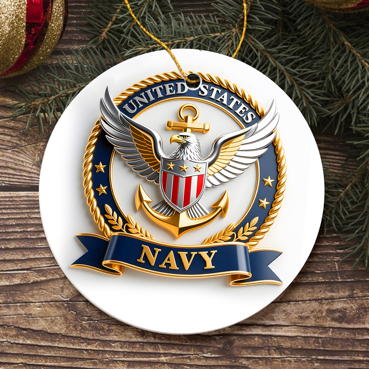 Navy Veteran Honor Service Ornament