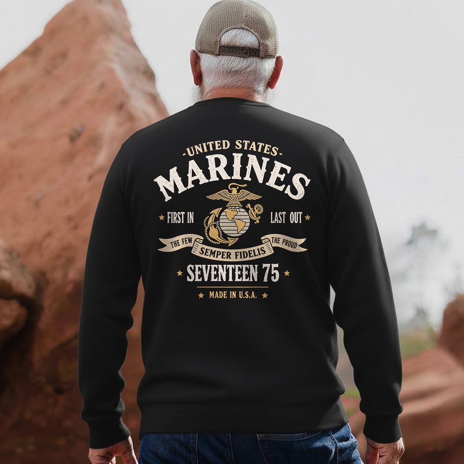 United States Marines First In Last Out Sweatshirt