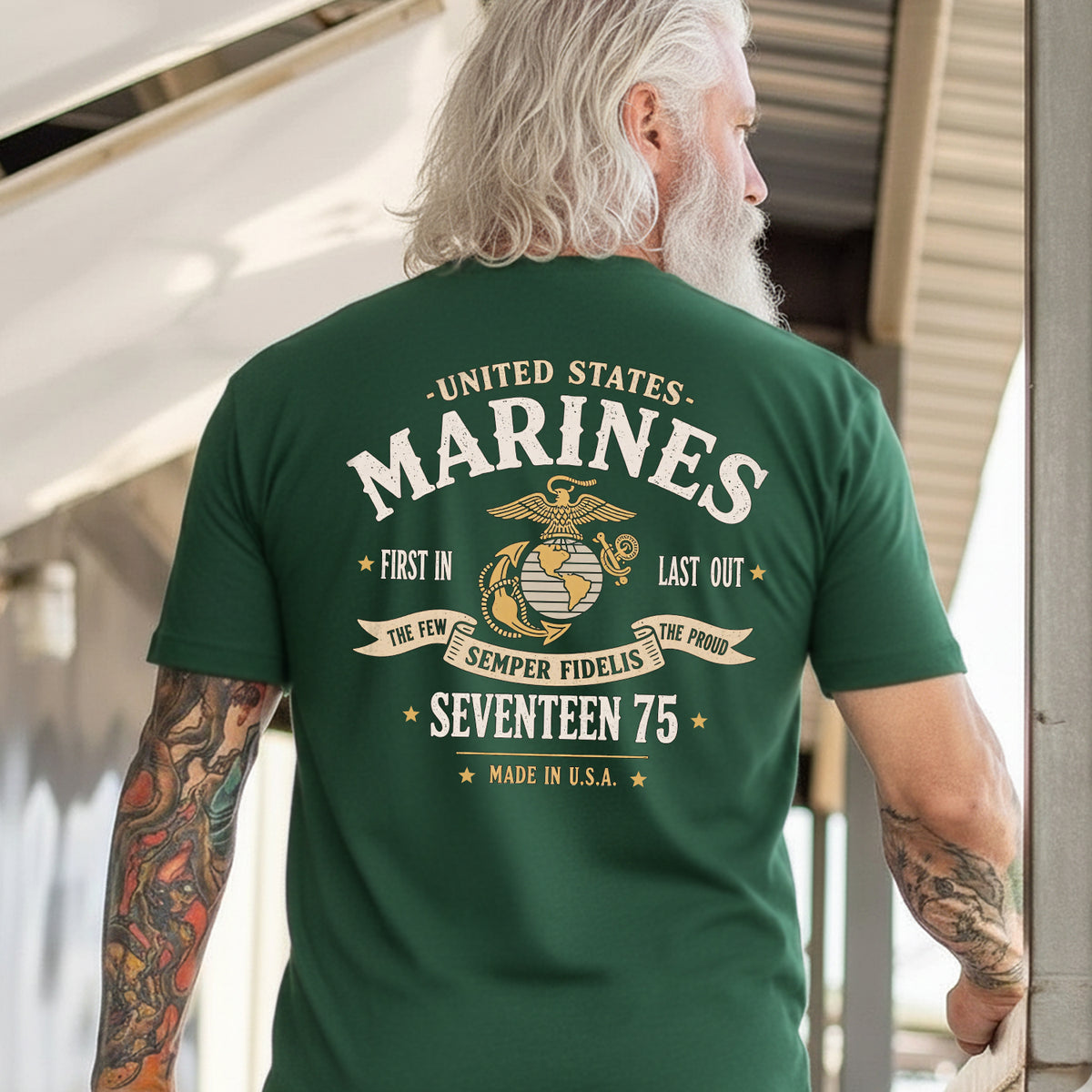 United States Marines First In Last Out The Few The Proud Semper Fidelis 1775 T-Shirt