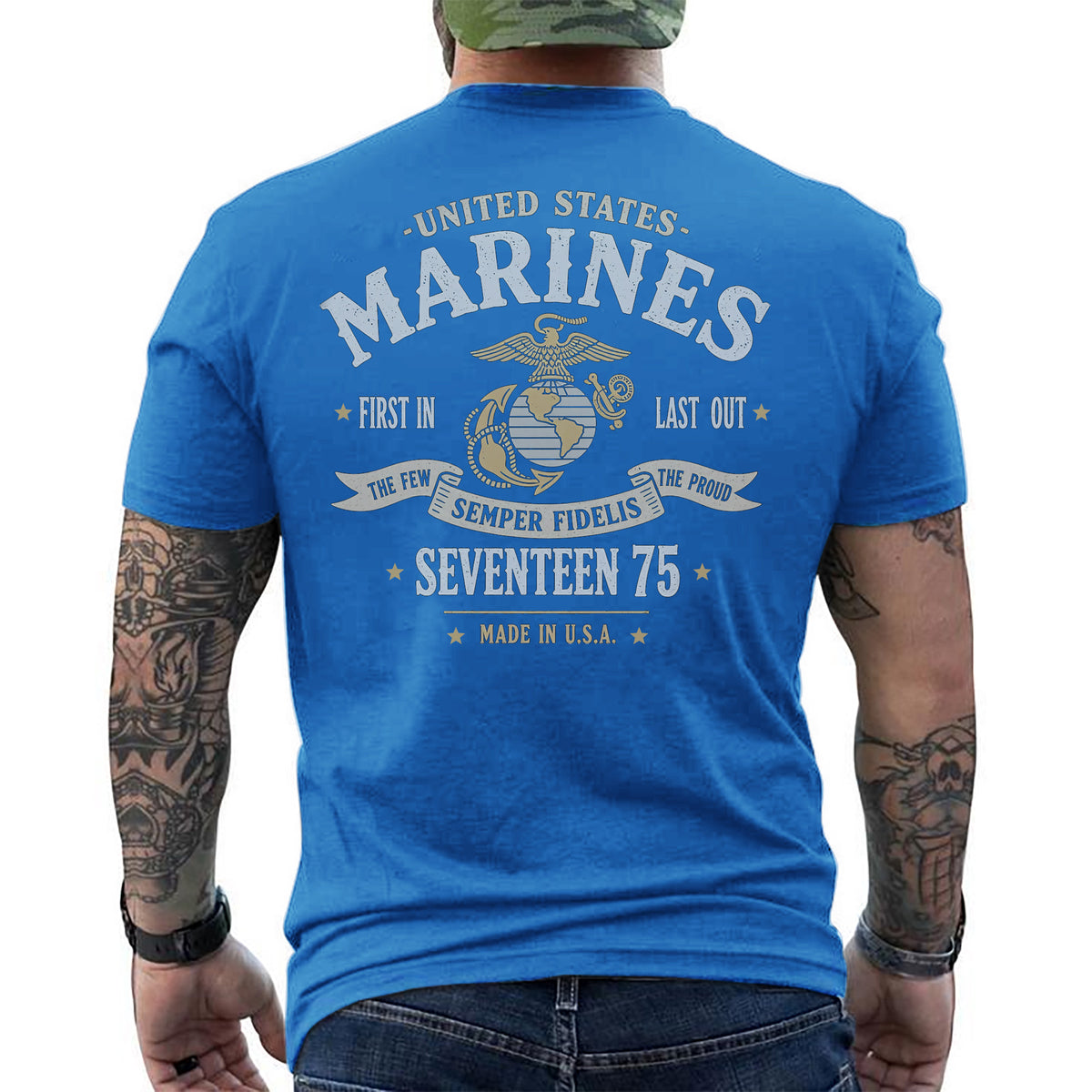 United States Marines First In Last Out The Few The Proud Semper Fidelis 1775 T-Shirt