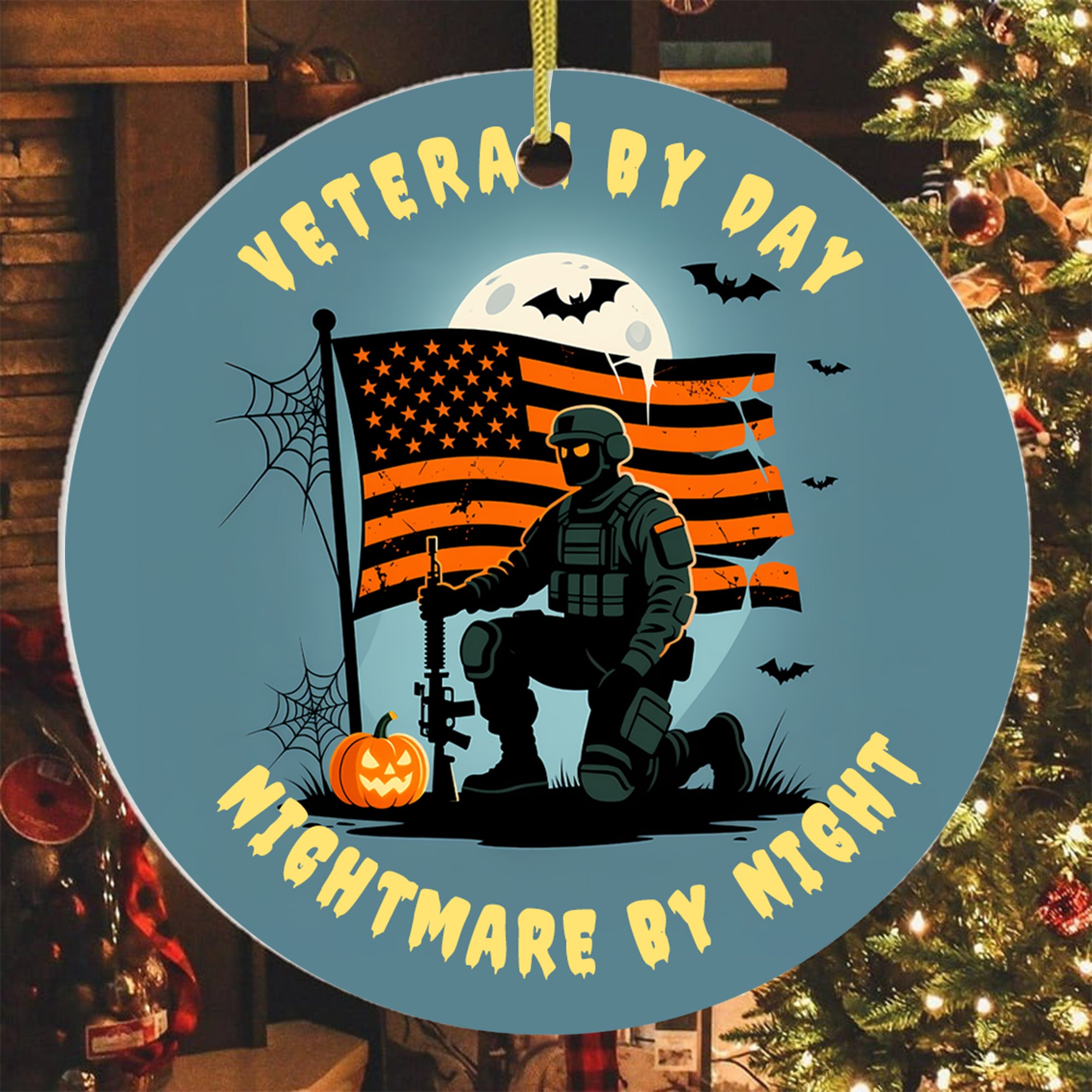 Veteran by Day Halloween Ornament