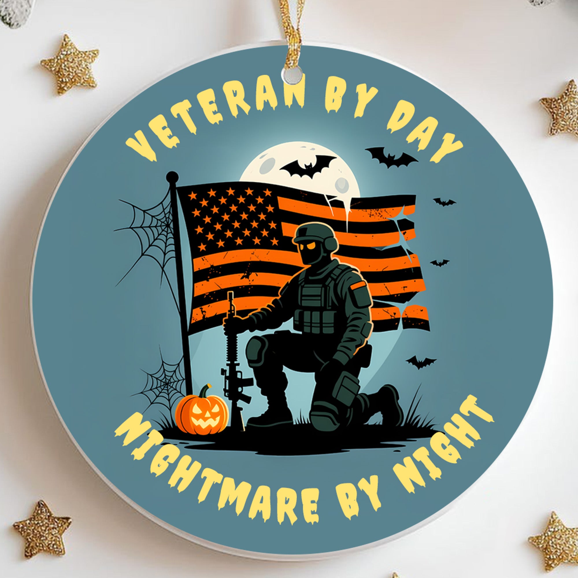 Veteran by Day Halloween Ornament
