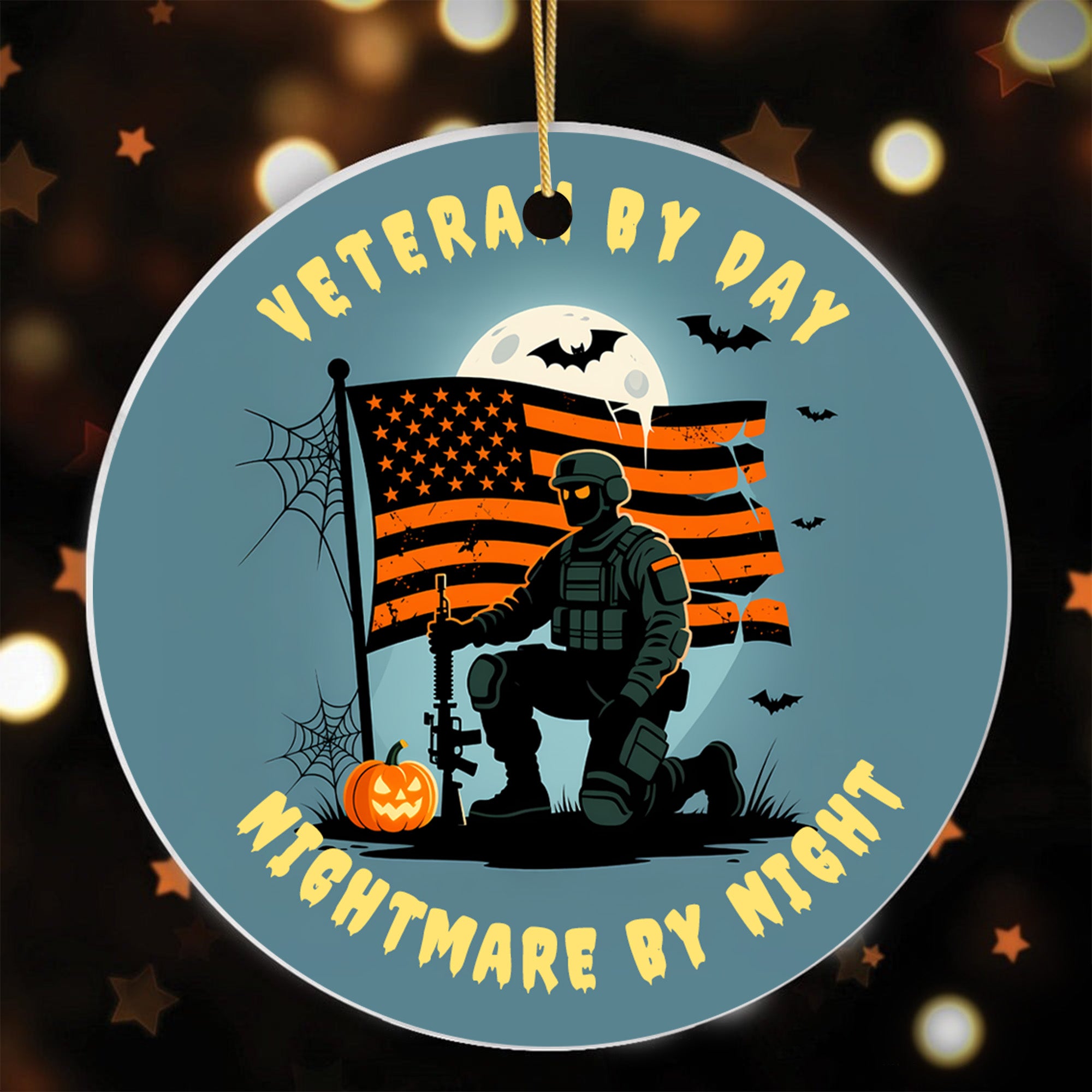 Veteran by Day Halloween Ornament