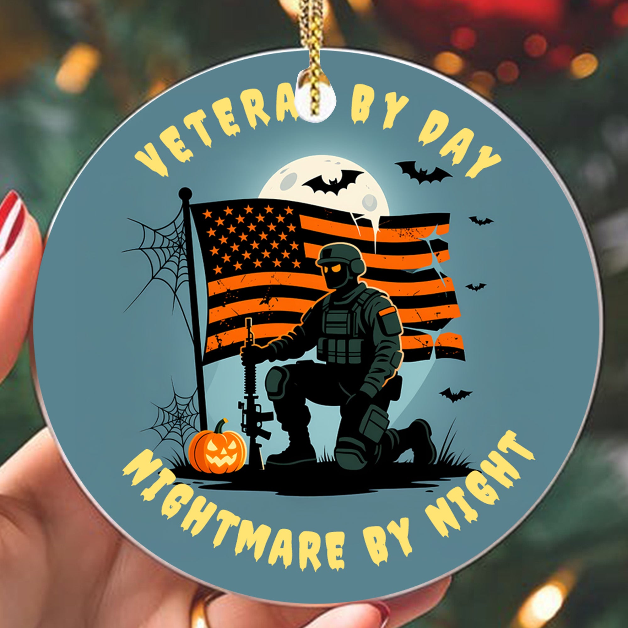 Veteran by Day Halloween Ornament