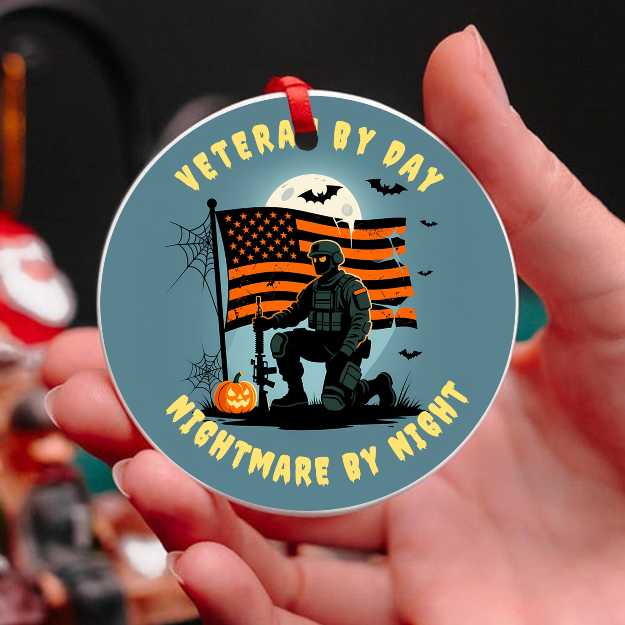 Veteran by Day Halloween Ornament