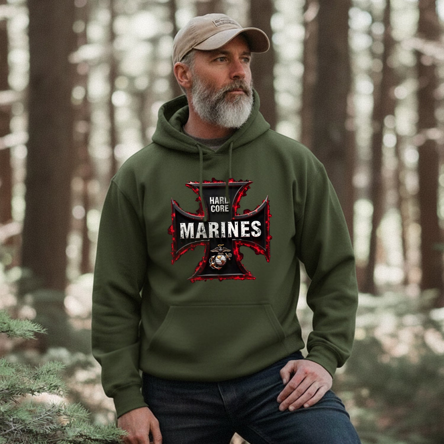 Hardcore Marines Honor and Courage Hoodie