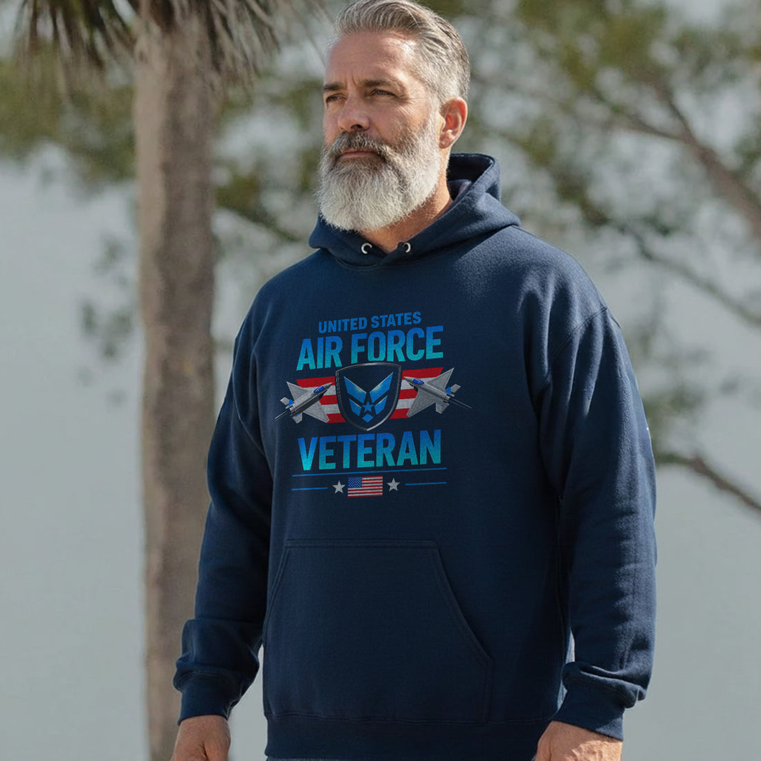 Air Force Veteran Proudly Serving Freedom Hoodie
