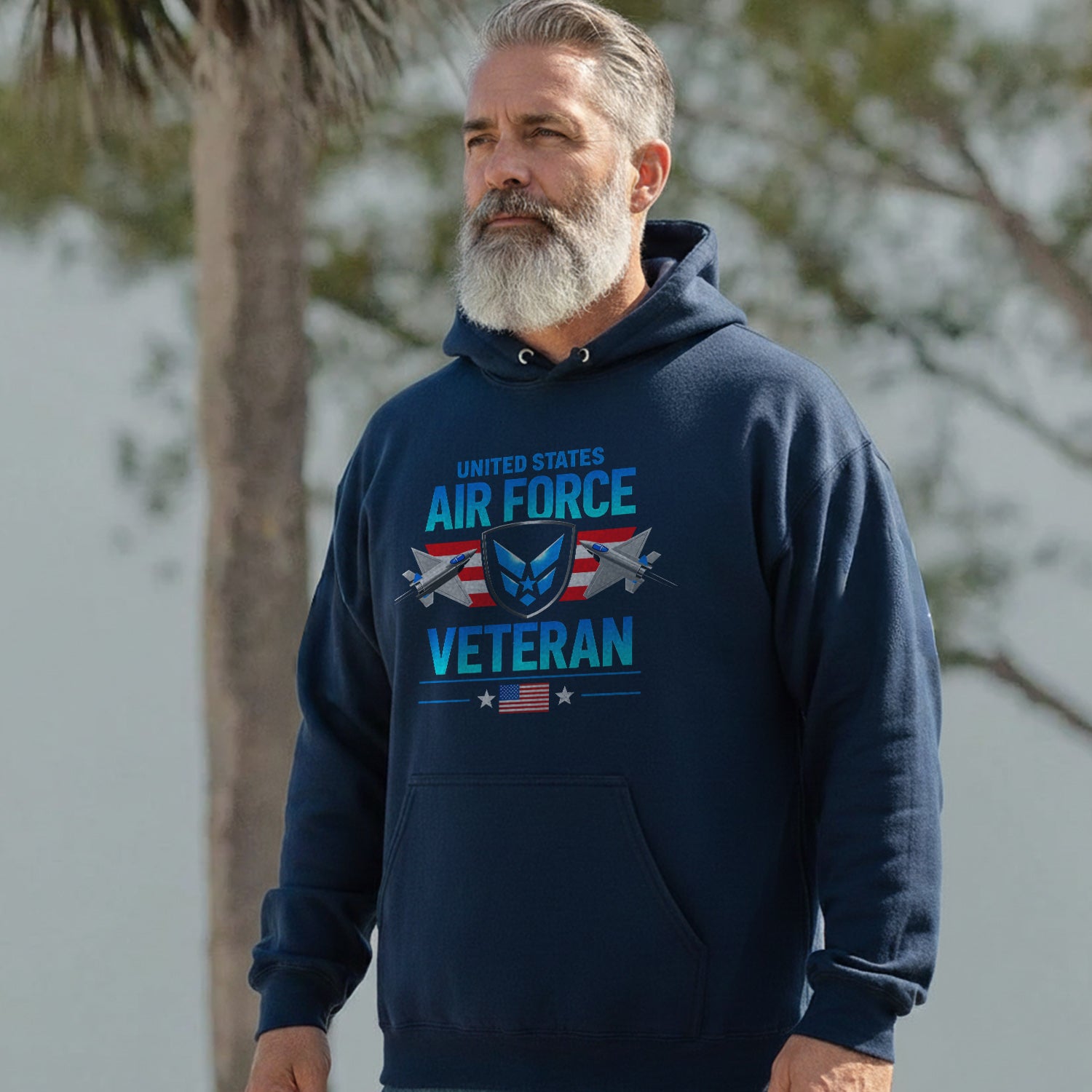 Air Force Veteran Proudly Serving Freedom Hoodie