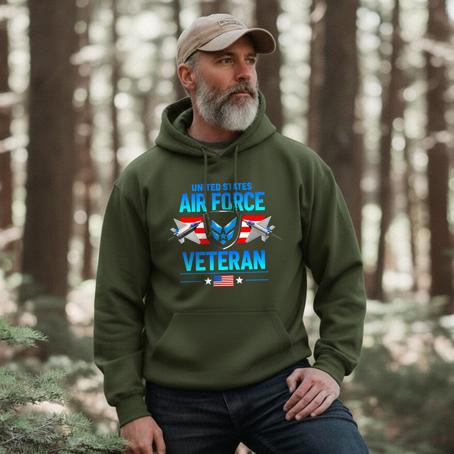 Air Force Veteran Proudly Serving Freedom Hoodie