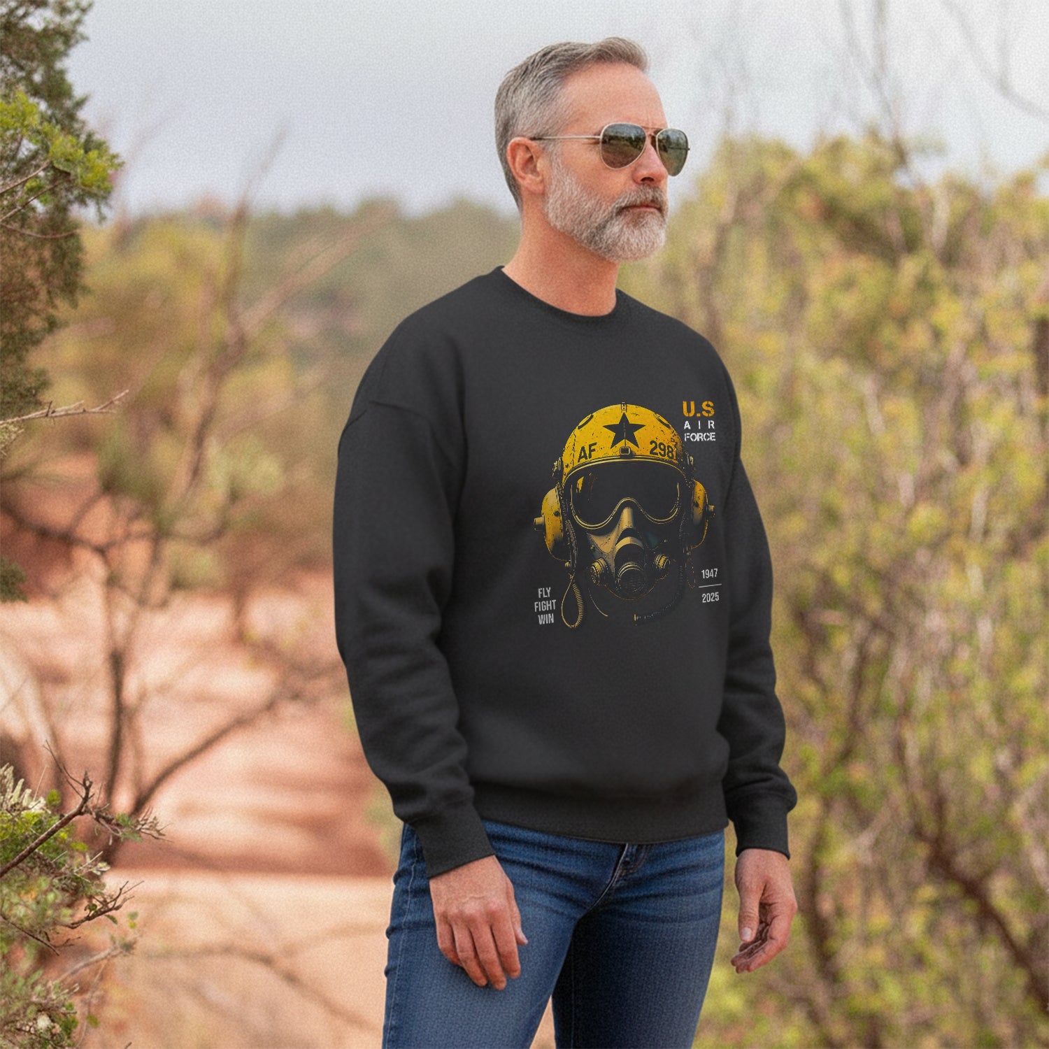 U.S. Air Force Fly Fight Win Bold Sweatshirt