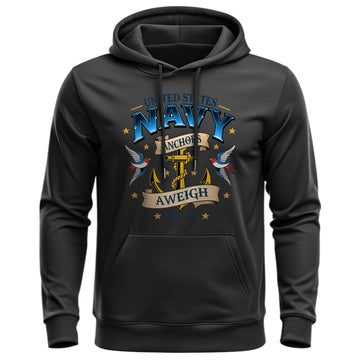 United States Navy Est 1775 Anchors Aweigh Hoodie