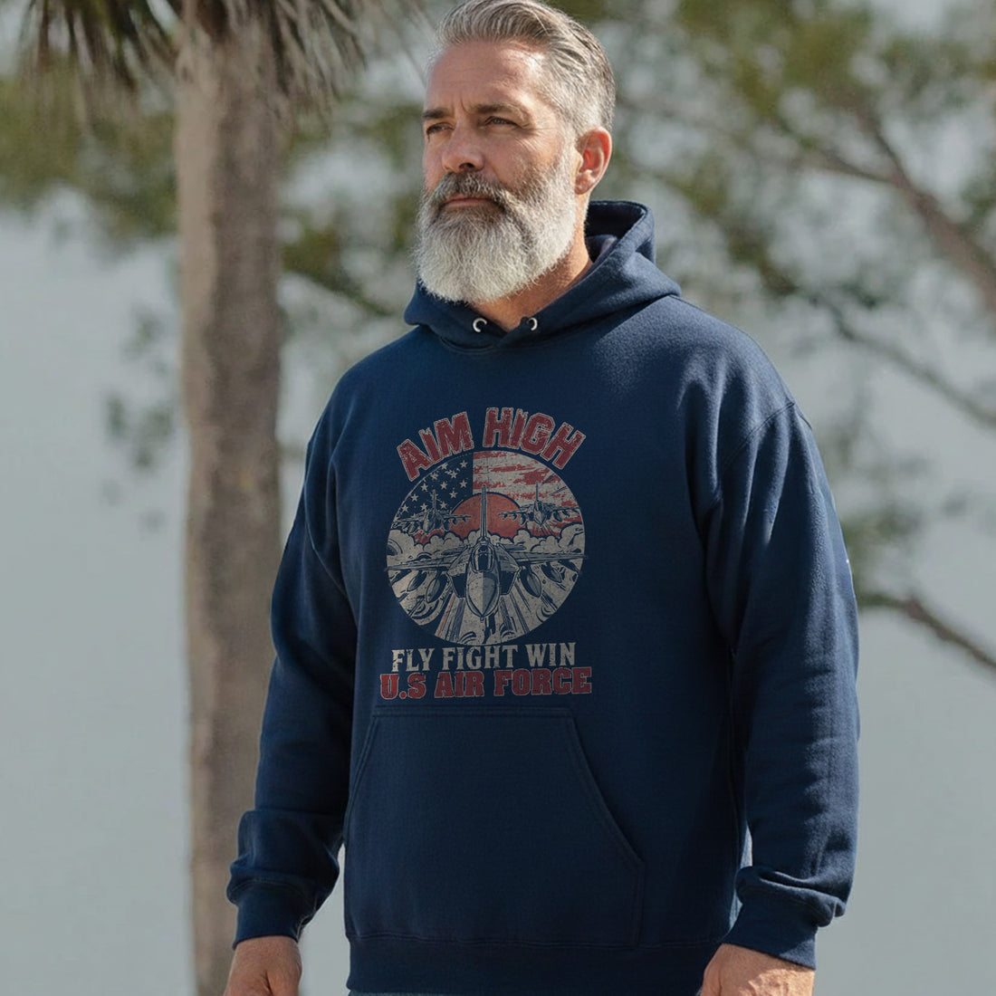 Aim High Fly Fight Win US Air Force Hoodie