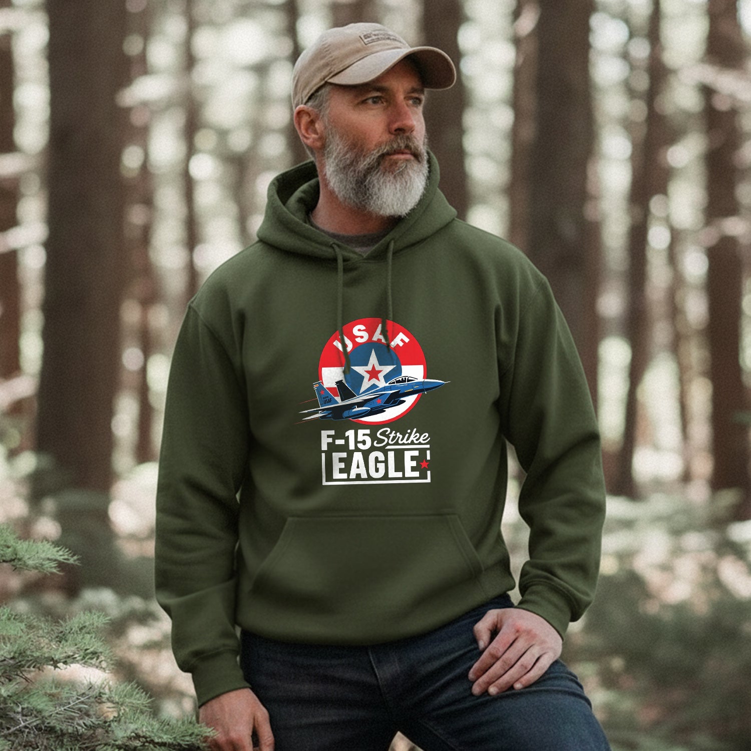USAF Strike F15 Eagle Air Force Military Hoodie