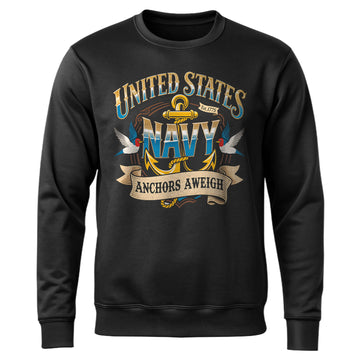 United States Navy Est 1775 Anchors Sweatshirt
