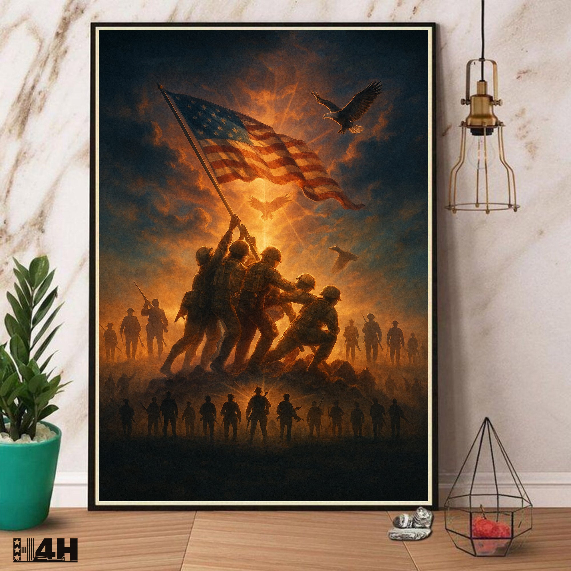 Veteran Proud US Military Service Honor and Sacrifice Patriotic Poster