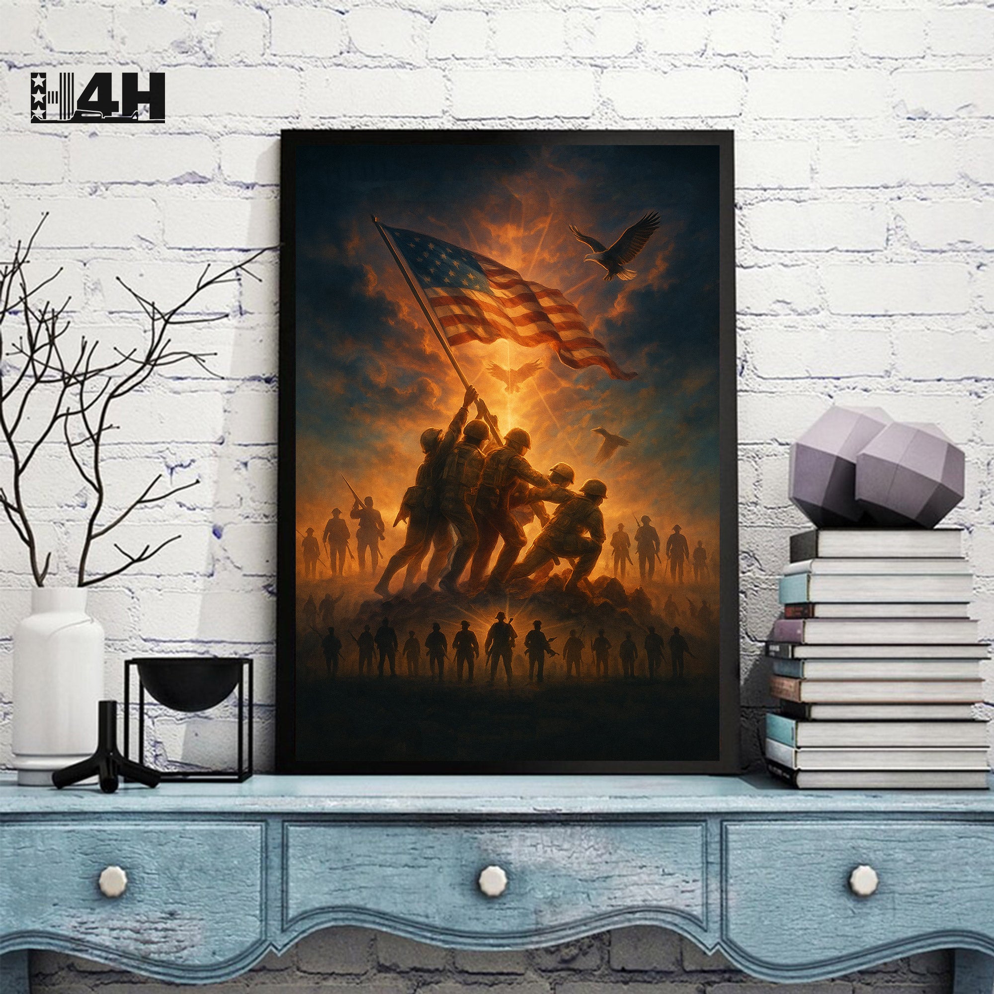 Veteran Proud US Military Service Honor and Sacrifice Patriotic Poster