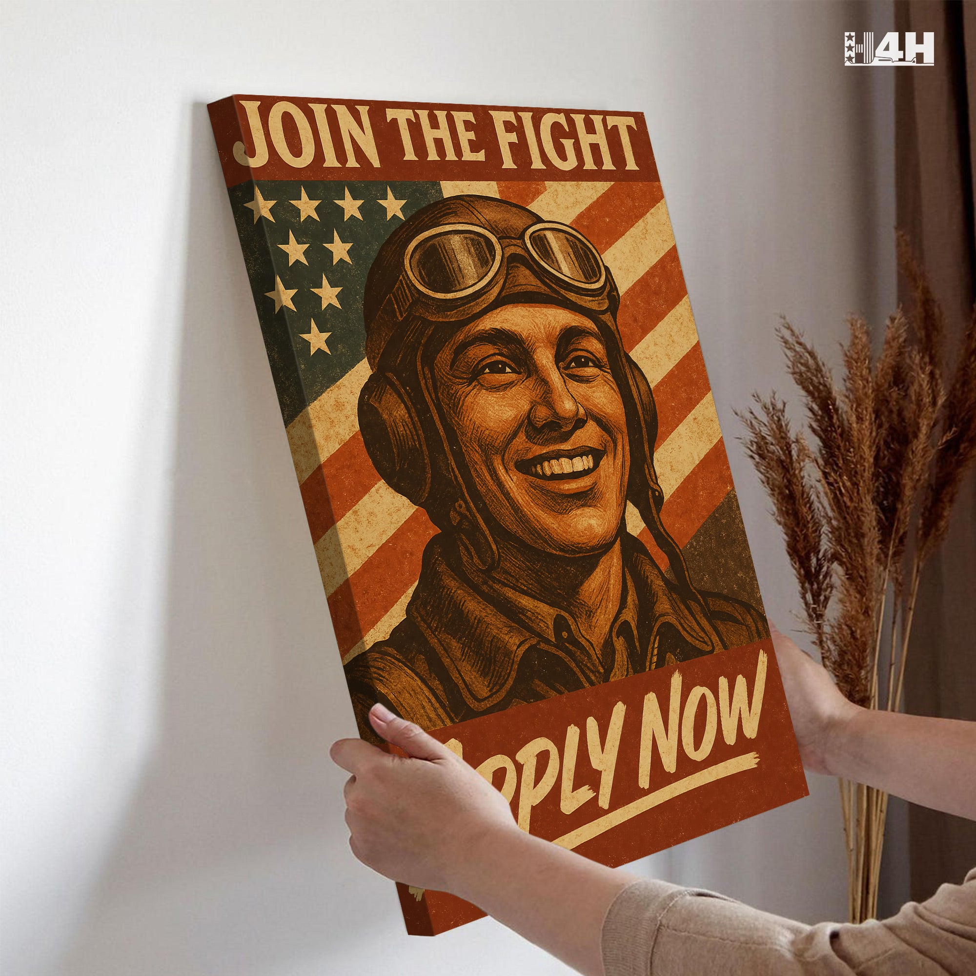 Join the Fight Apply Now Proud US Military Veteran Patriotic Service Poster