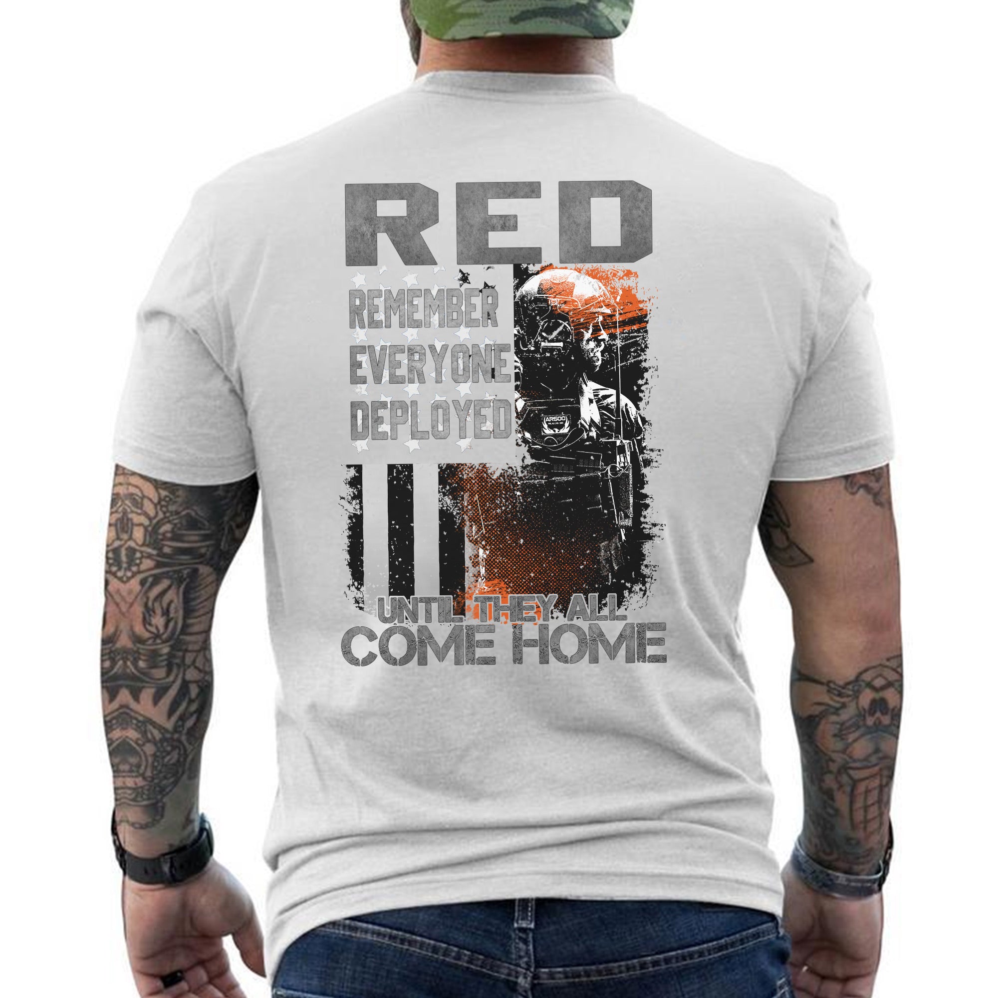 Remember Everyone Deployed Until They All Come Home US Military Veteran Support T-Shirt