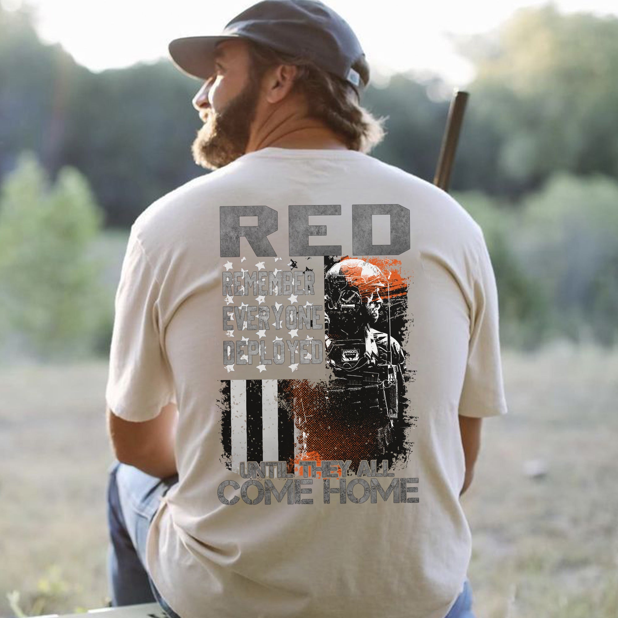 Remember Everyone Deployed Until They All Come Home US Military Veteran Support T-Shirt