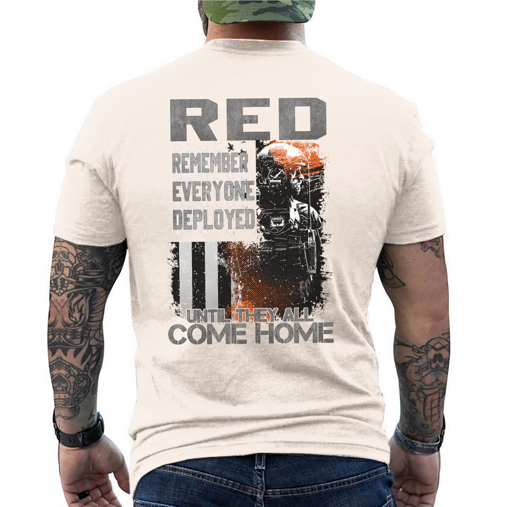 Remember Everyone Deployed Until They All Come Home US Military Veteran Support T-Shirt