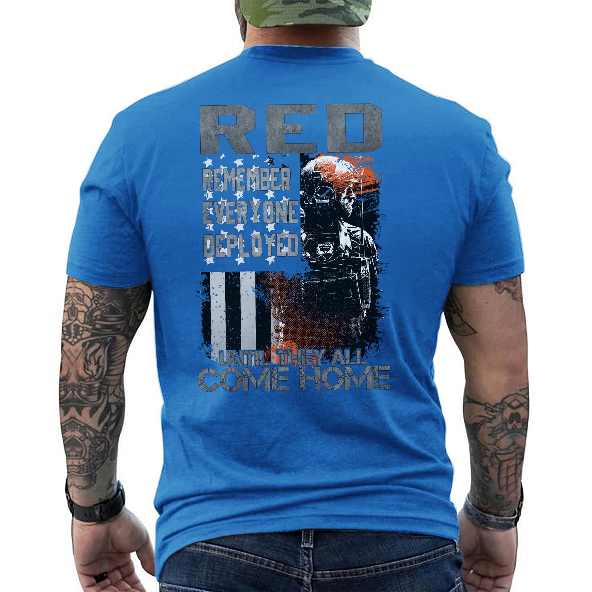 Remember Everyone Deployed Until They All Come Home US Military Veteran Support T-Shirt