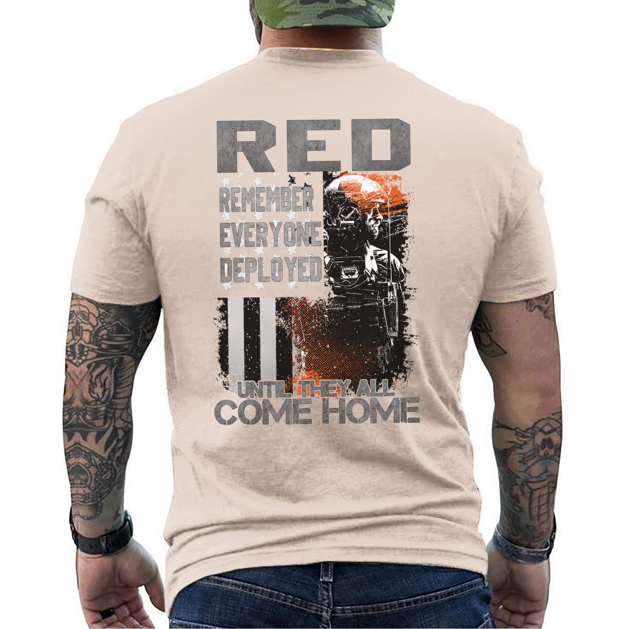 Remember Everyone Deployed Until They All Come Home US Military Veteran Support T-Shirt