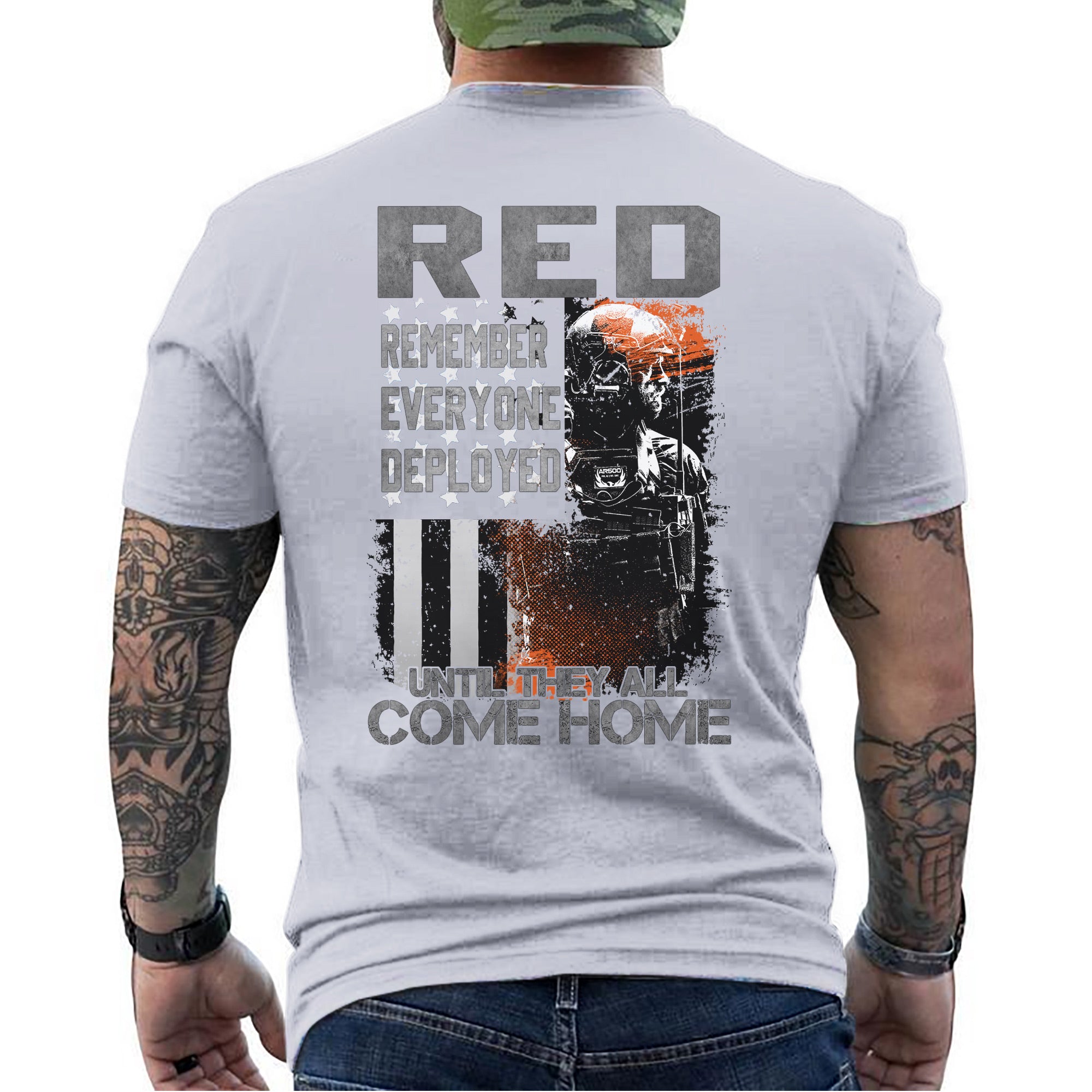 Remember Everyone Deployed Until They All Come Home US Military Veteran Support T-Shirt