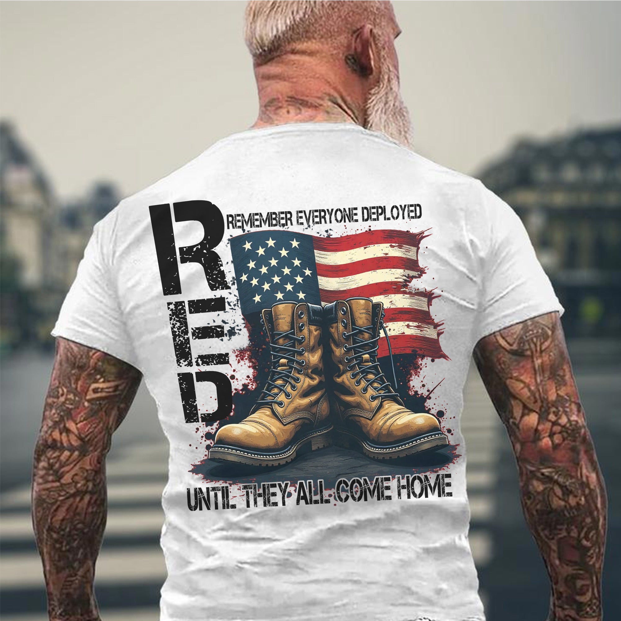 Remember Everyone Deployed Until They All Come Home US Military Veteran Pride T-Shirt