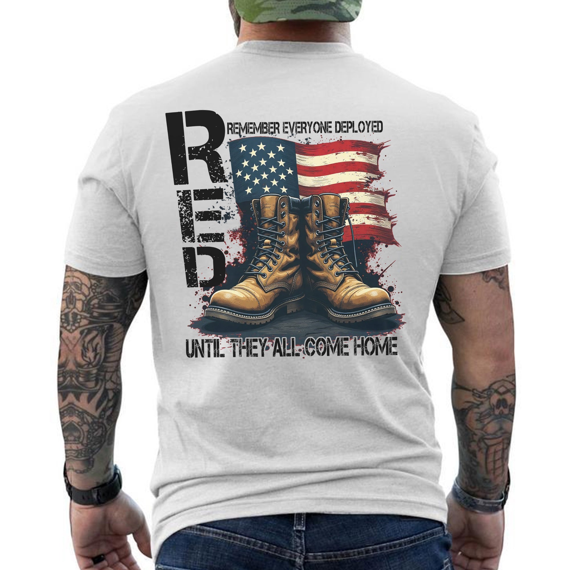 Remember Everyone Deployed Until They All Come Home US Military Veteran Pride T-Shirt