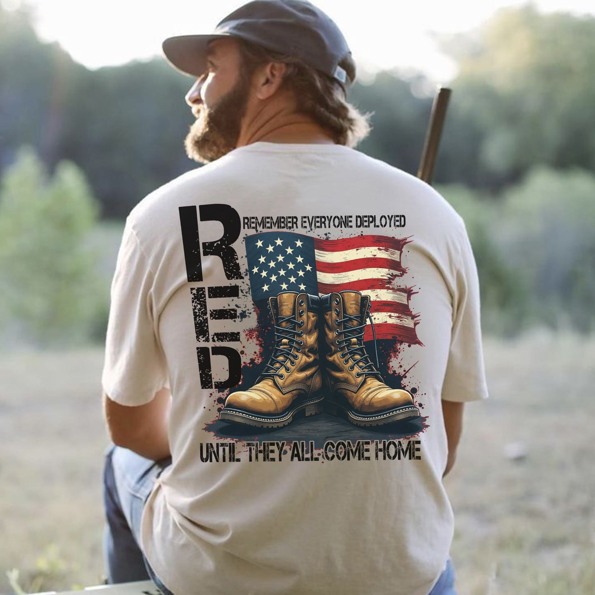 Remember Everyone Deployed Until They All Come Home US Military Veteran Pride T-Shirt