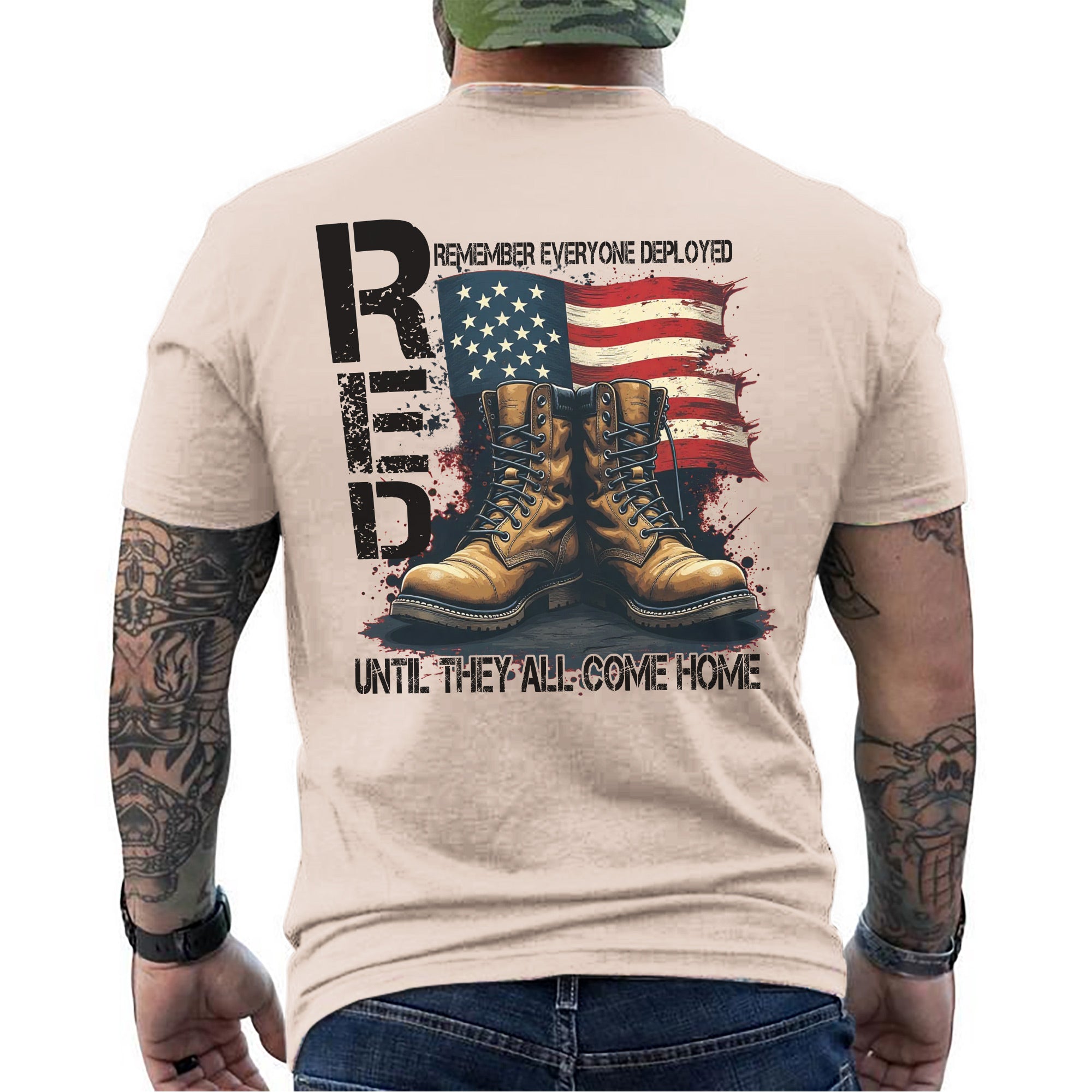 Remember Everyone Deployed Until They All Come Home US Military Veteran Pride T-Shirt